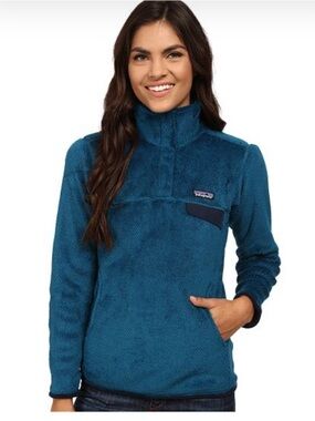 Patagonia Teal Blue Women's Fleece Pullover Size M